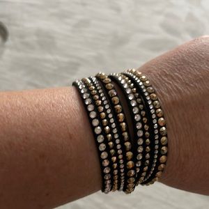 COPY - Swarovski Crystal Leather Slake Bracelet